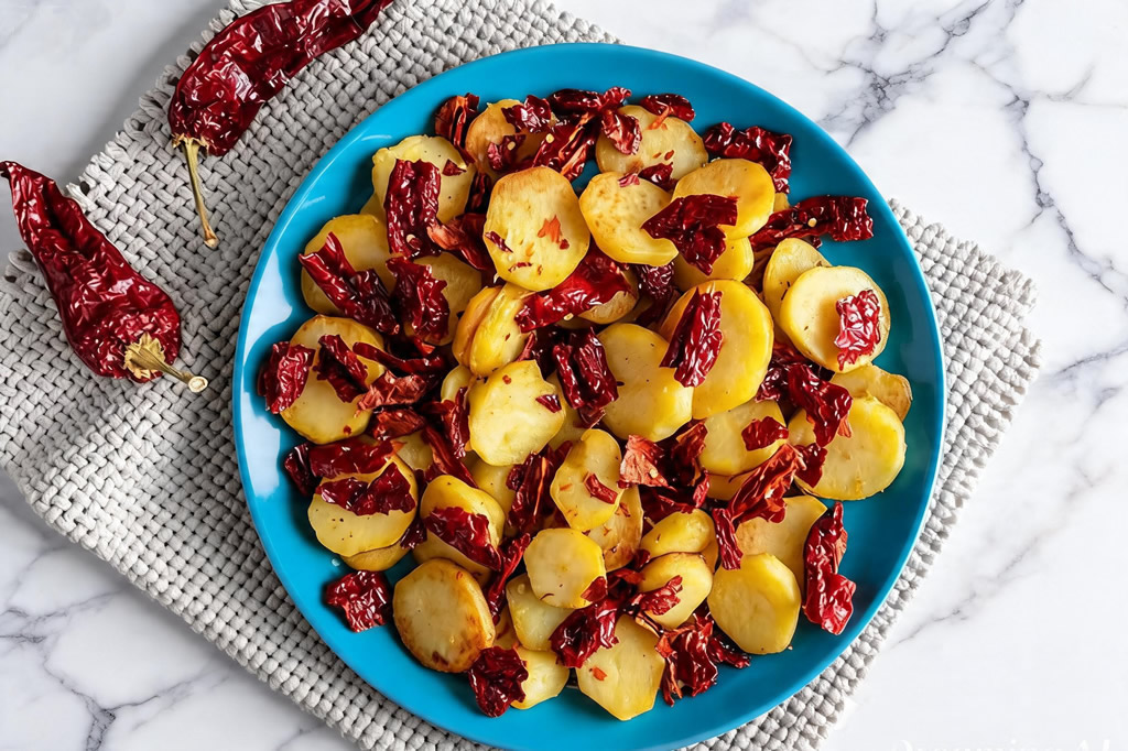 Patate e peperoni cruschi